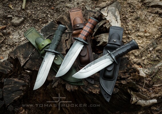 Bushcraft knives made by knifemaker Tomas TRMAN Rucker