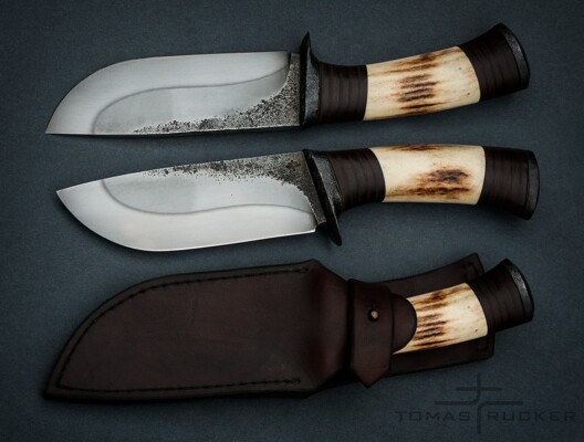 Hidden tang buschcraft knives made by knifemaker Tomas TRMAN Rucker