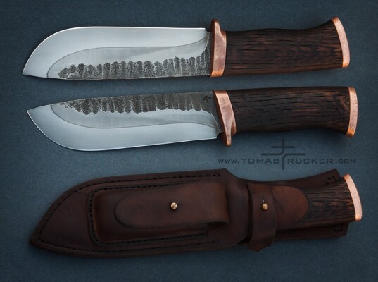 Hidden tang buschcraft knives made by knifemaker Tomas TRMAN Rucker
