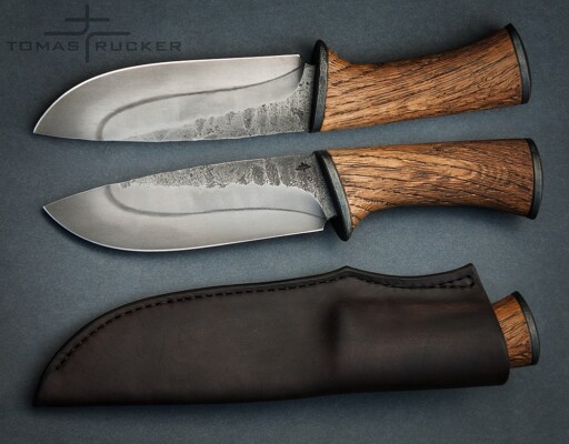 Hidden tang buschcraft knives made by knifemaker Tomas TRMAN Rucker