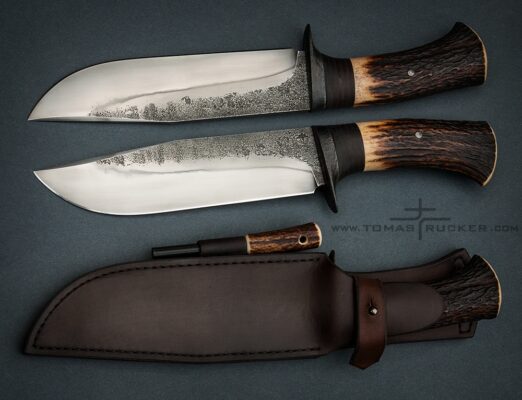 Bushcraft knives made by knifemaker Tomas TRMAN Rucker