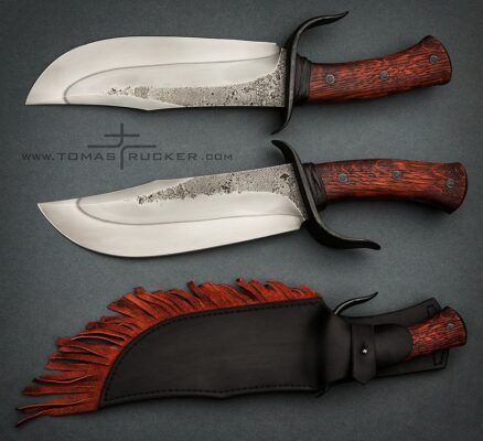 Large curved fulltang Bowie knife